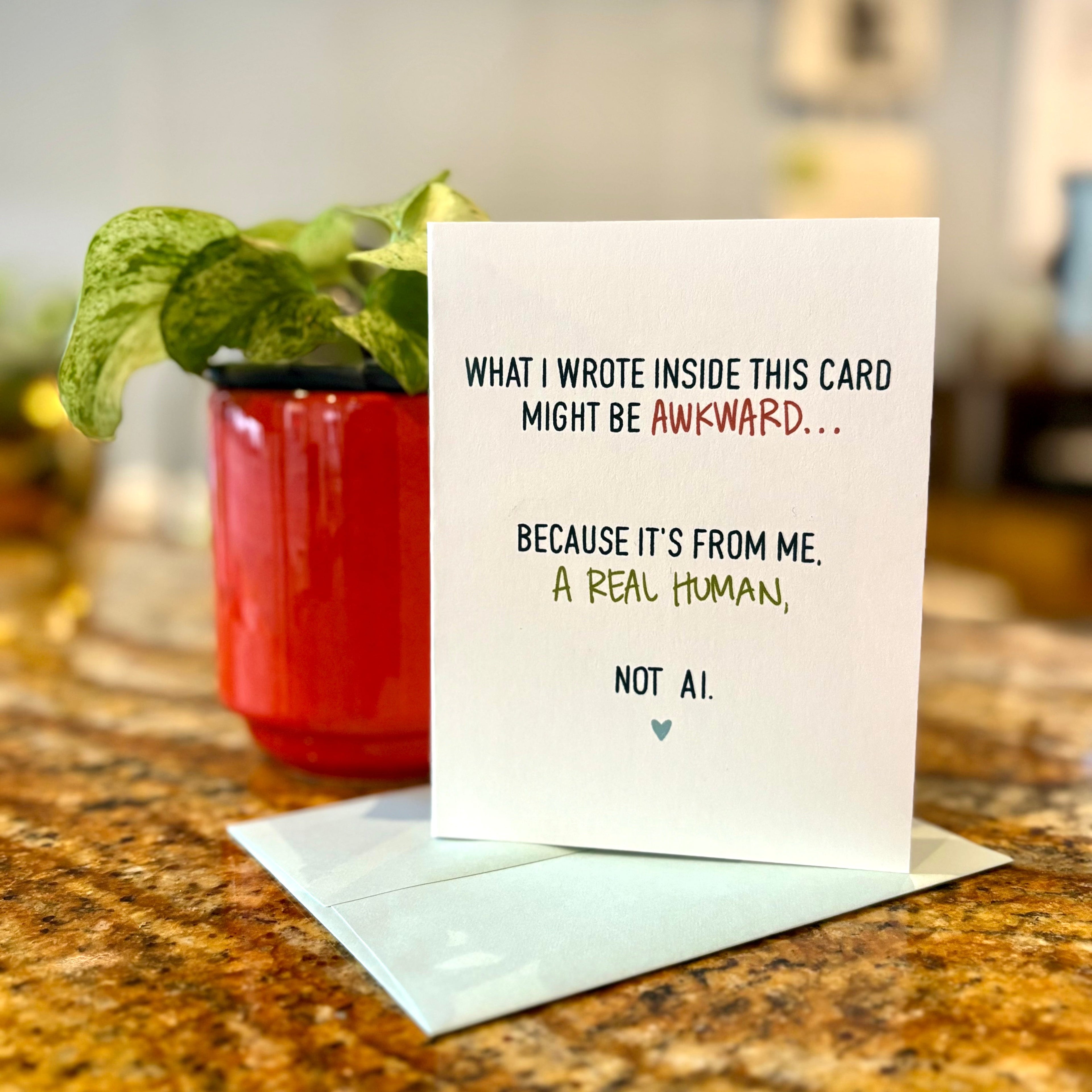 Awkward Real Human Friendship Card