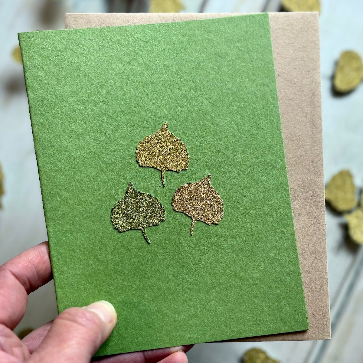 Aspen Leaf Handmade Card