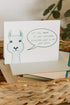 Encouragement card with a llama saying "Get Well at some reasonably acceptable point in the near future"