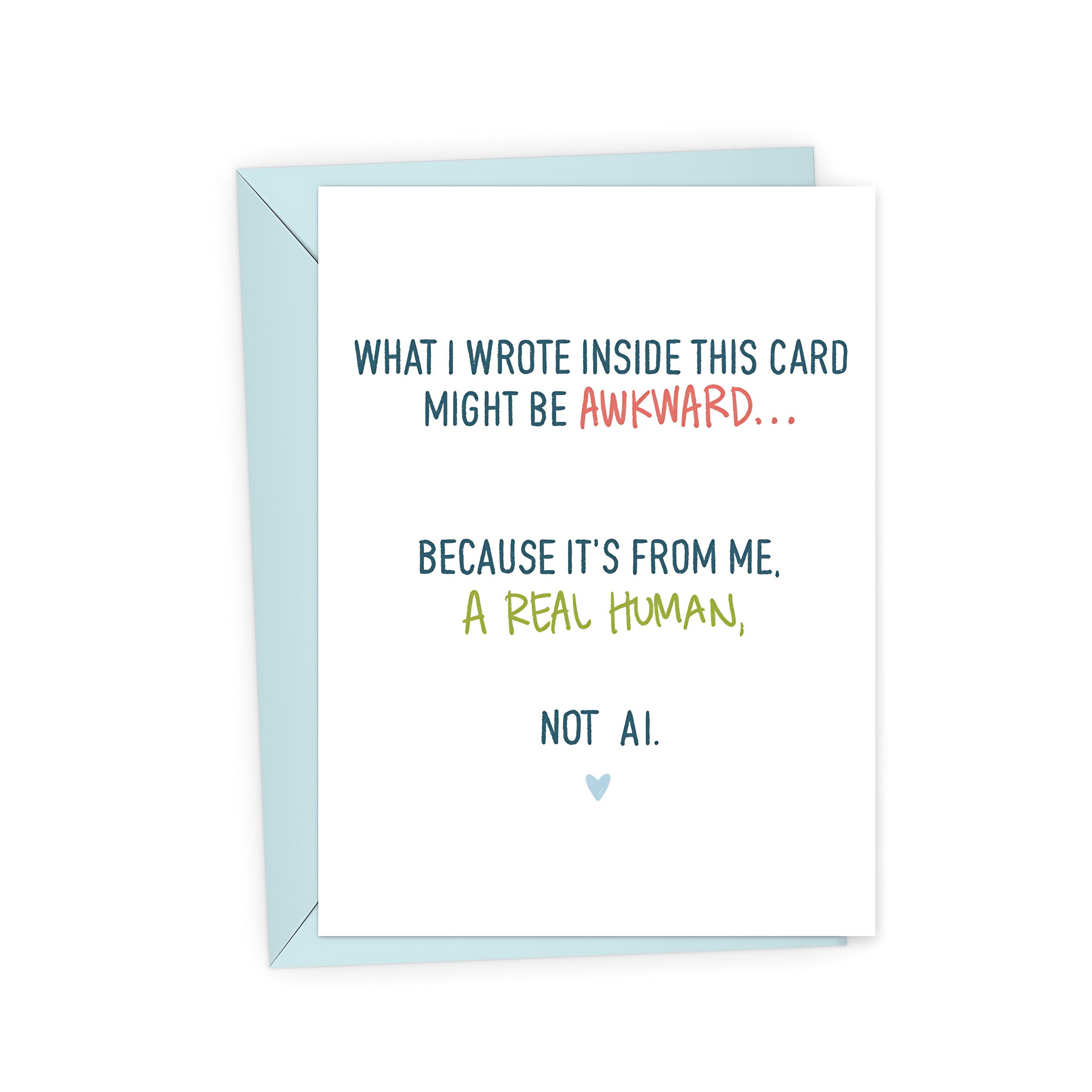 Awkward Real Human Friendship Card