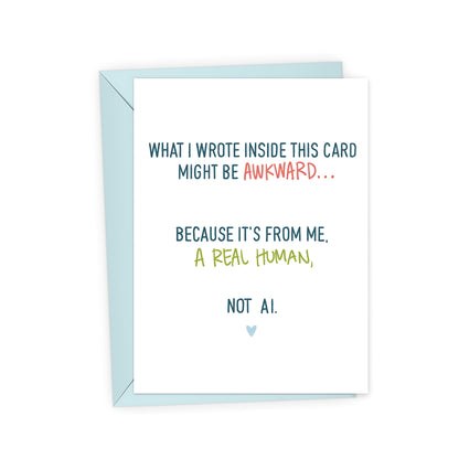 Awkward Real Human Friendship Card