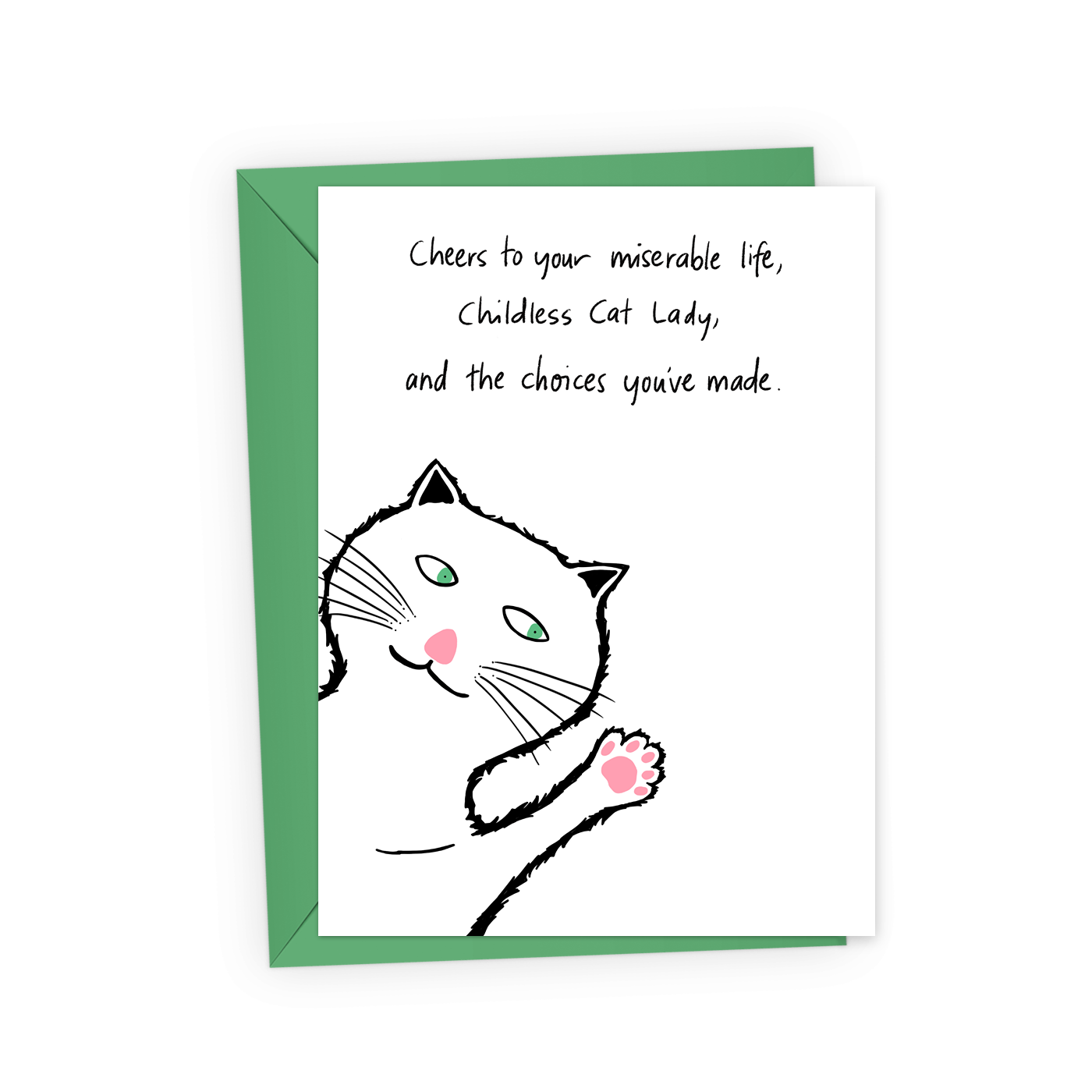 Childless Cat Lady Greeting Cards