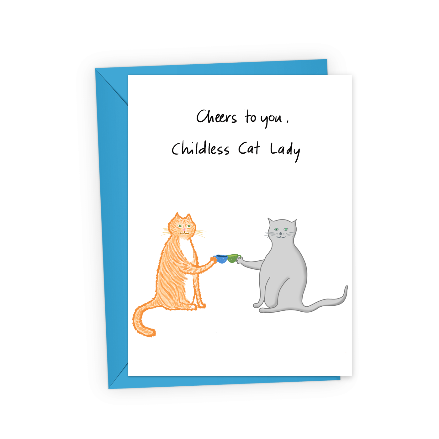 Childless Cat Lady Greeting Cards