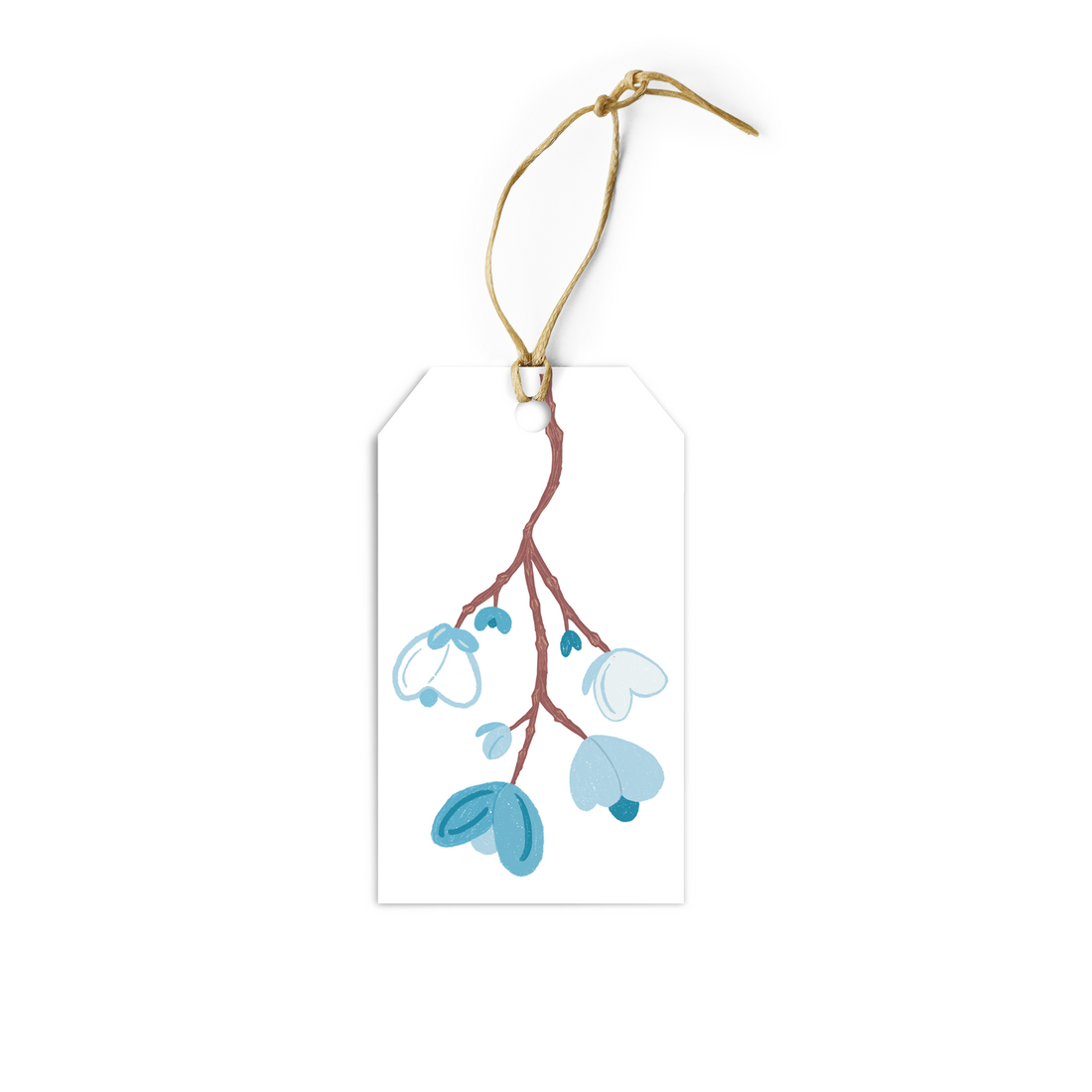 Blue Flowers Gift Tags