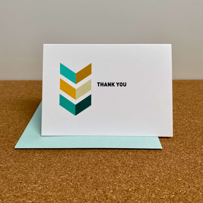 Chevron thank you note set