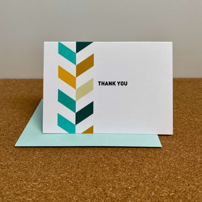 Chevron thank you note set