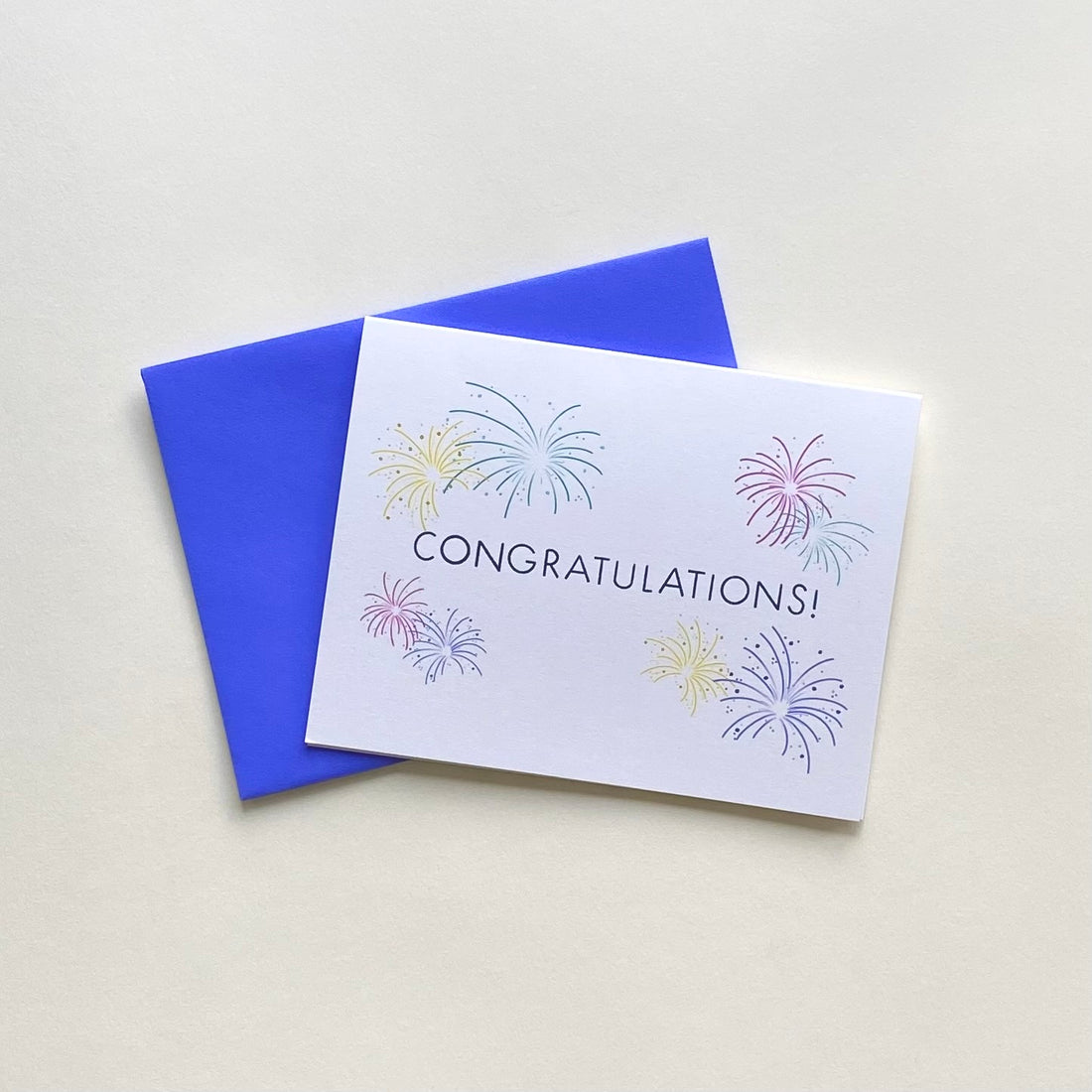 Congratulations Fireworks Card