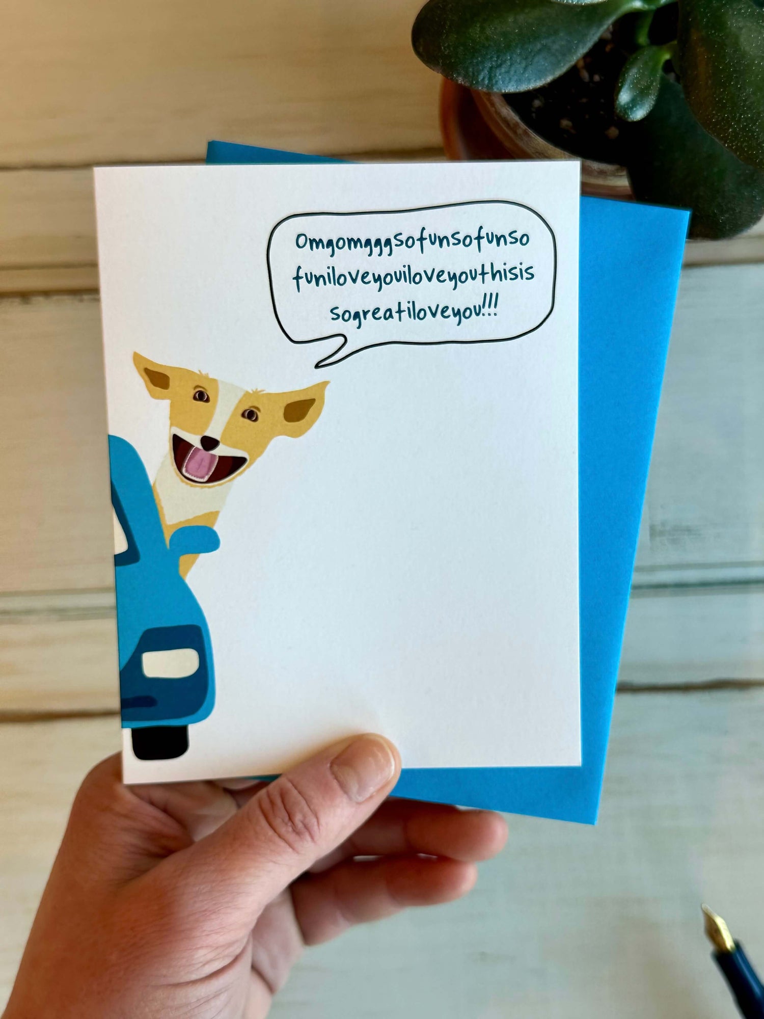 Excited Dog Friendship Greeting Card