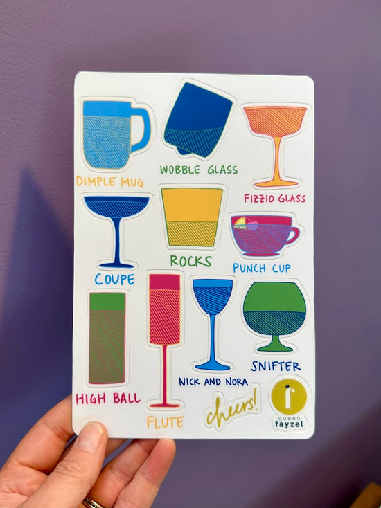 Drink Glasses Sticker Sheet
