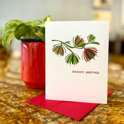 Holiday Floral Garland Card