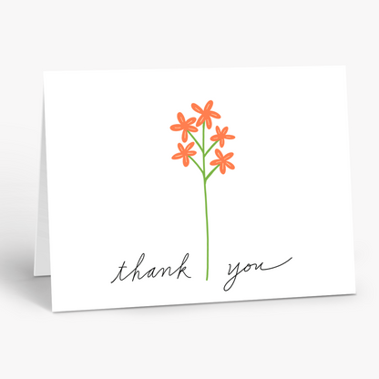 Flower Thank You Card Set