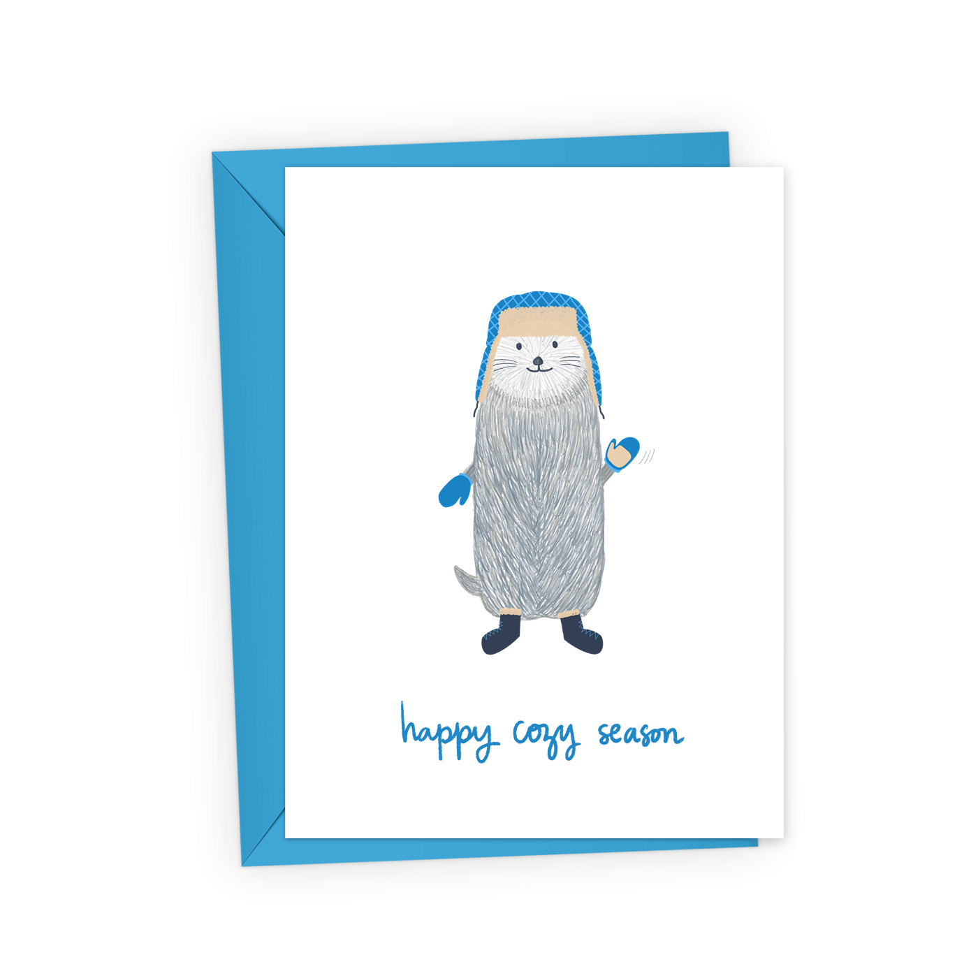 Cozy Season Otter Greeting Card