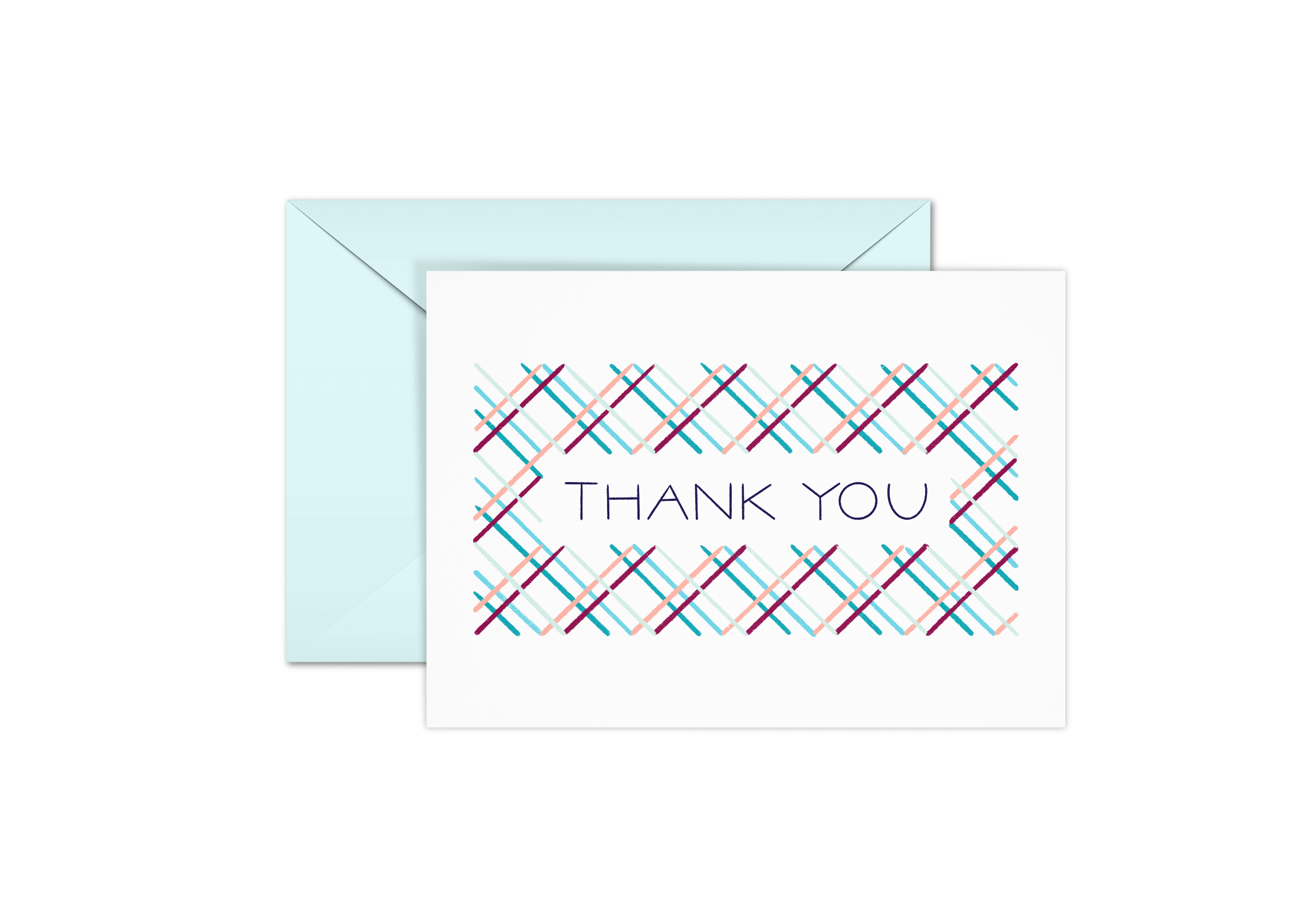 Plaid Thank You Card Set