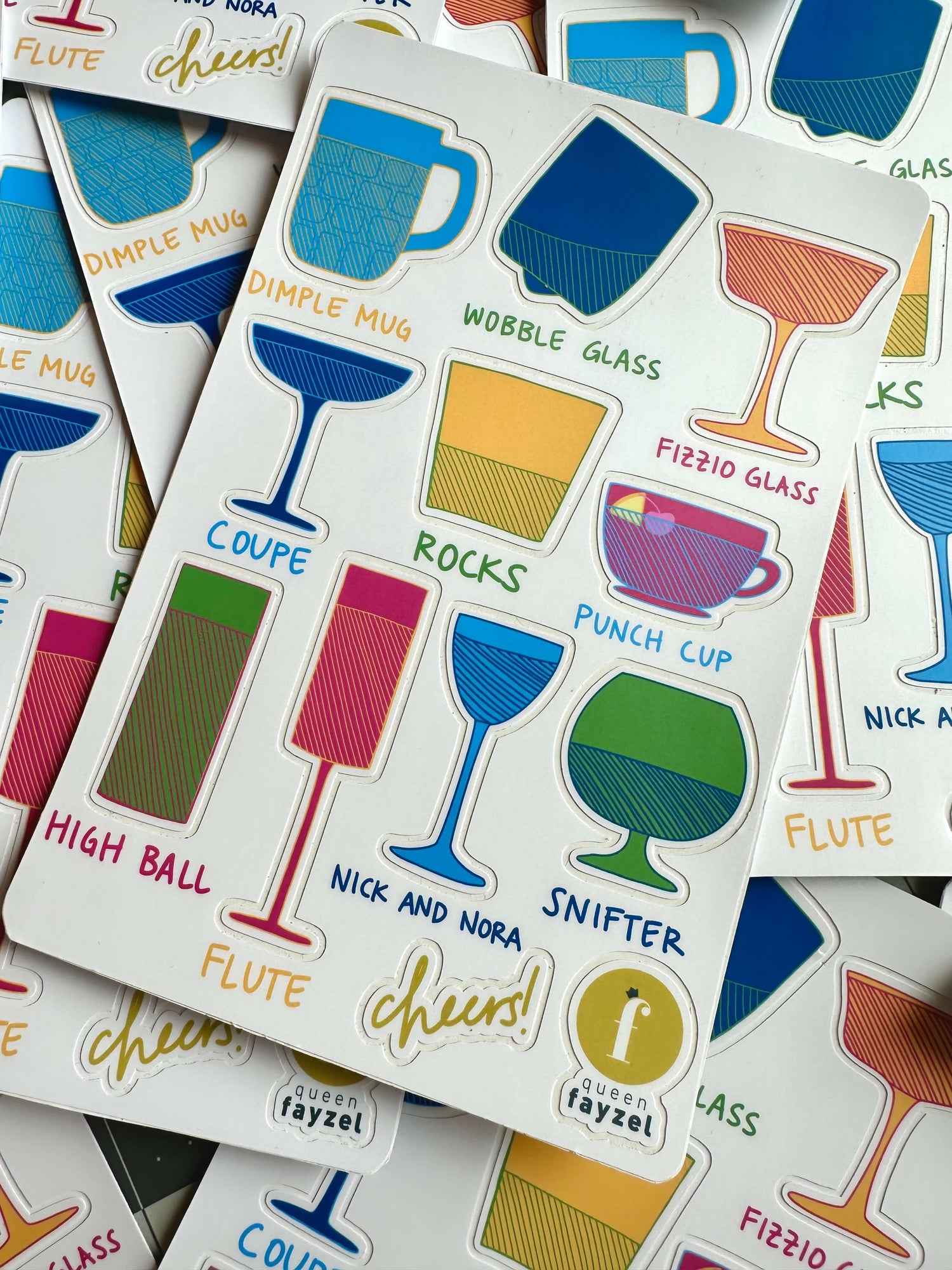 Drink Glasses Sticker Sheet