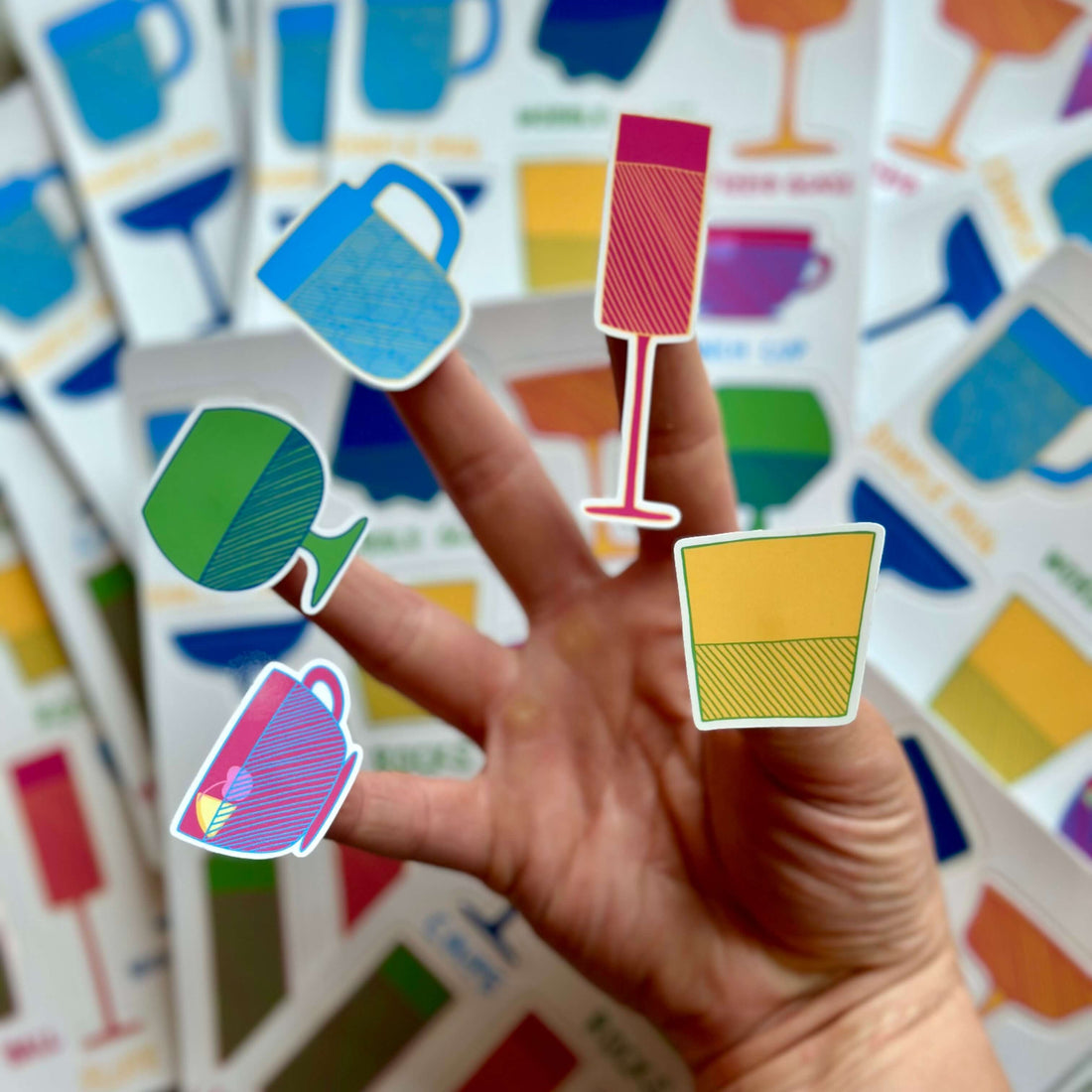 Drink Glasses Sticker Sheet