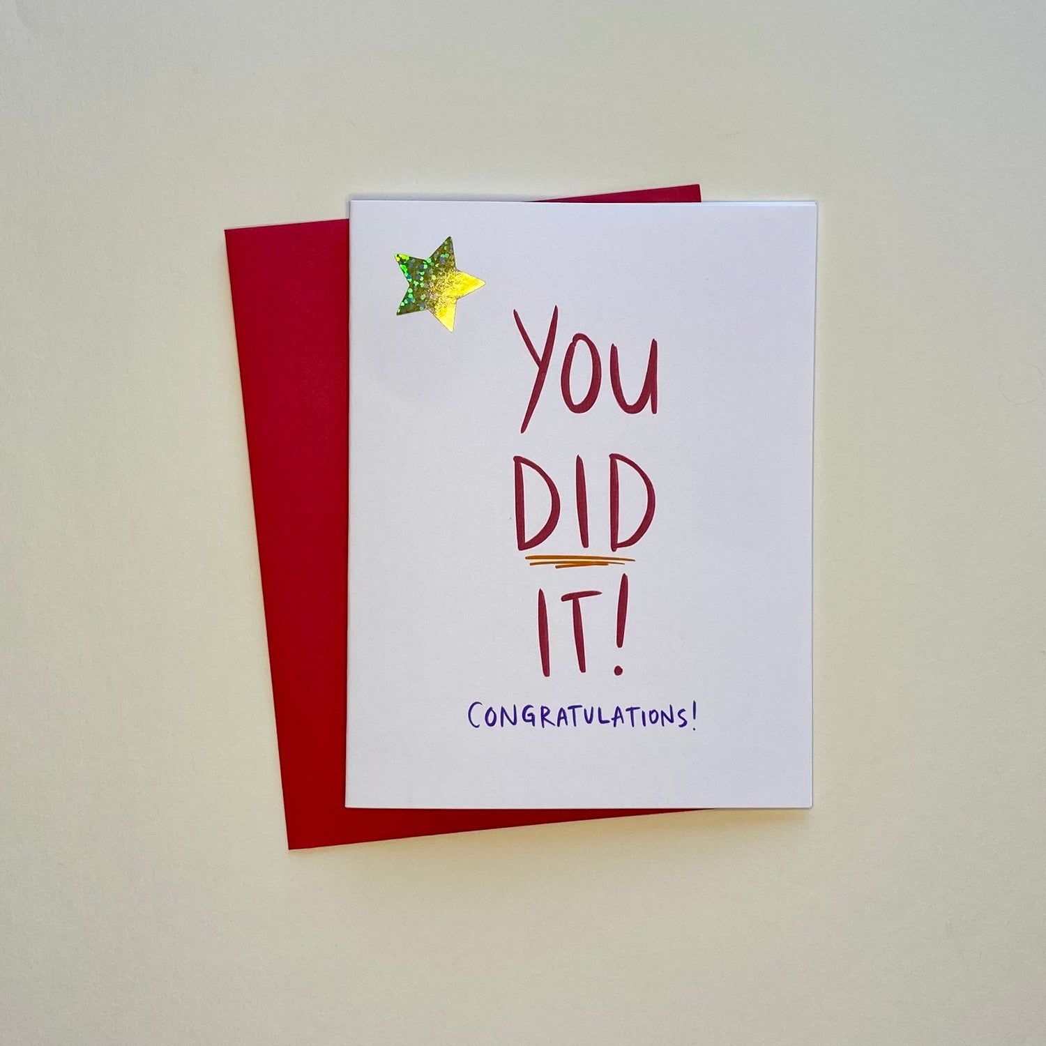 Congratulations Card: "You Did It!"