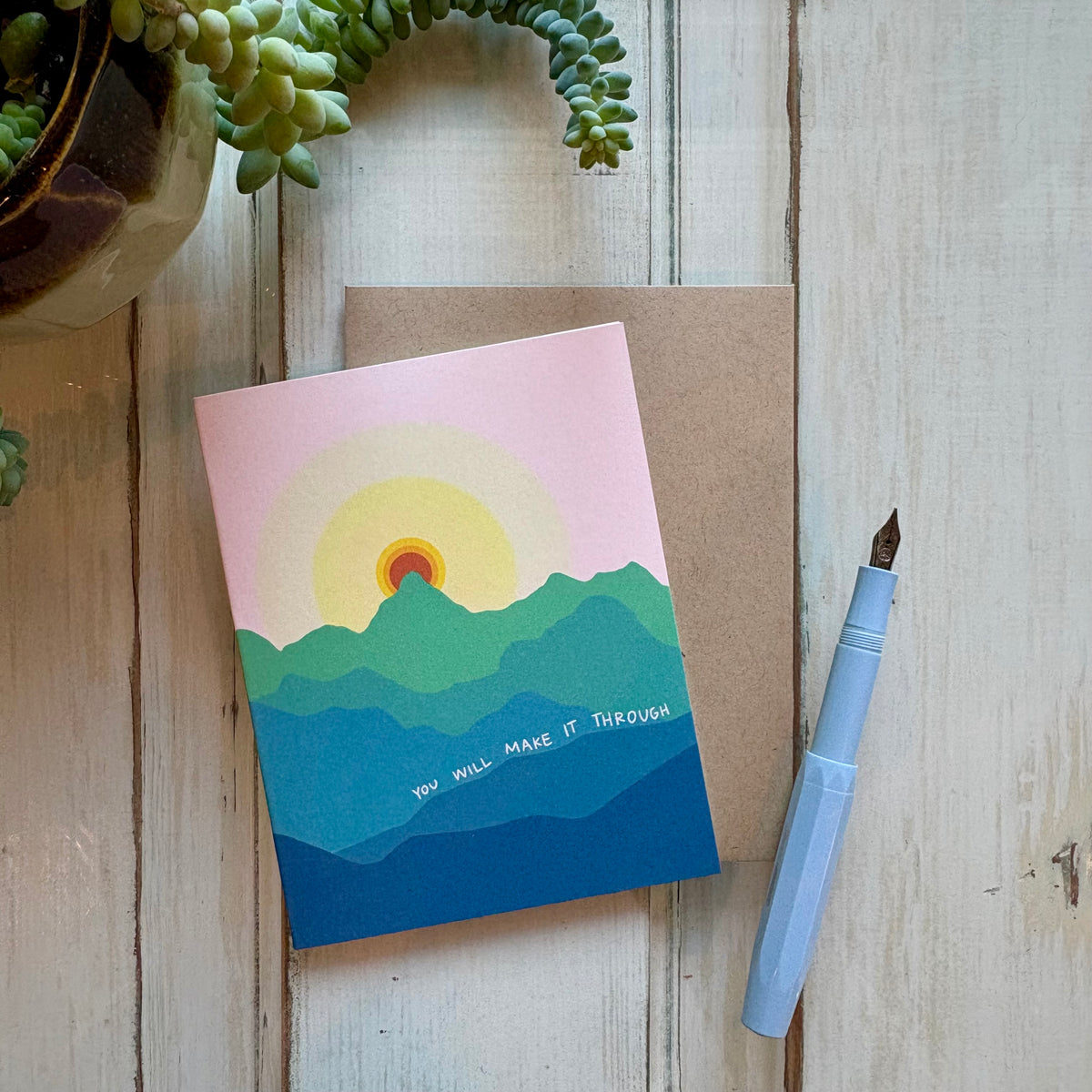You Will Make It Through Mountain Card