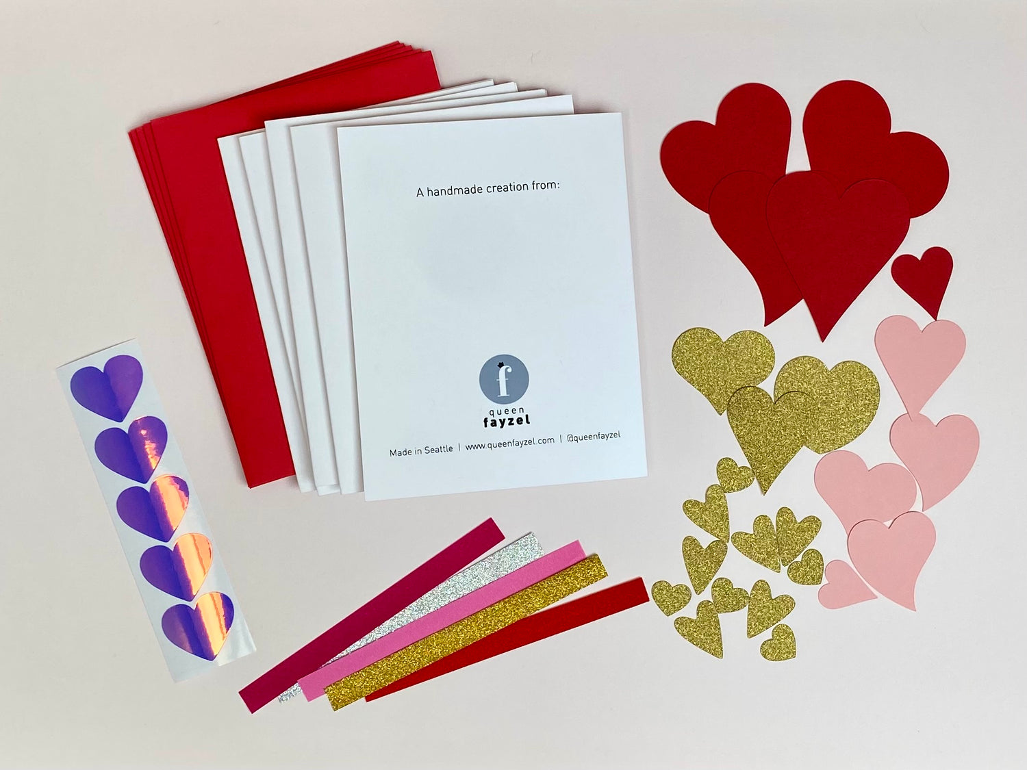 Handmade Valentine DIY card kit – Queen Fayzel