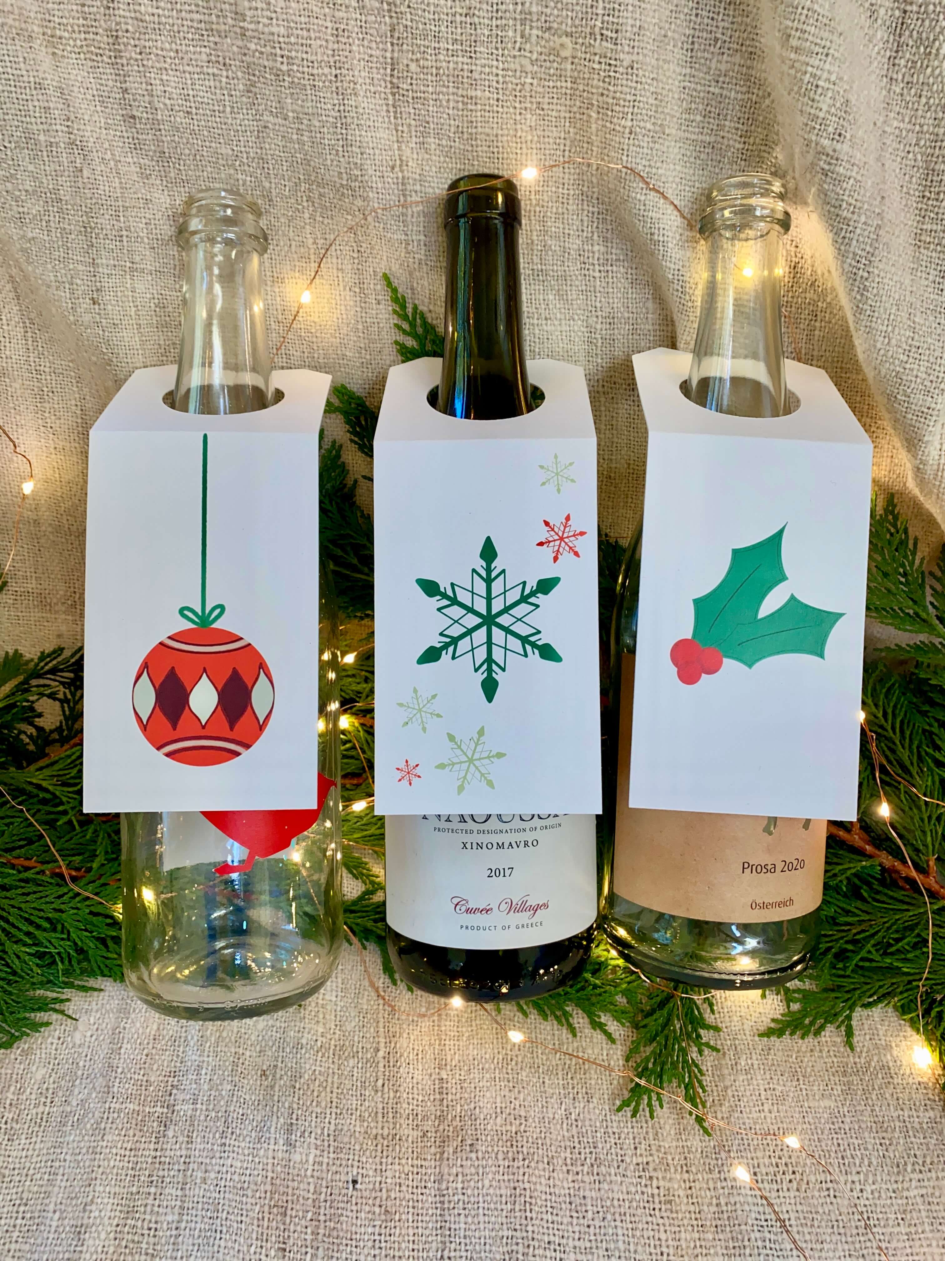 Holiday Wine Bottle Gift Tags