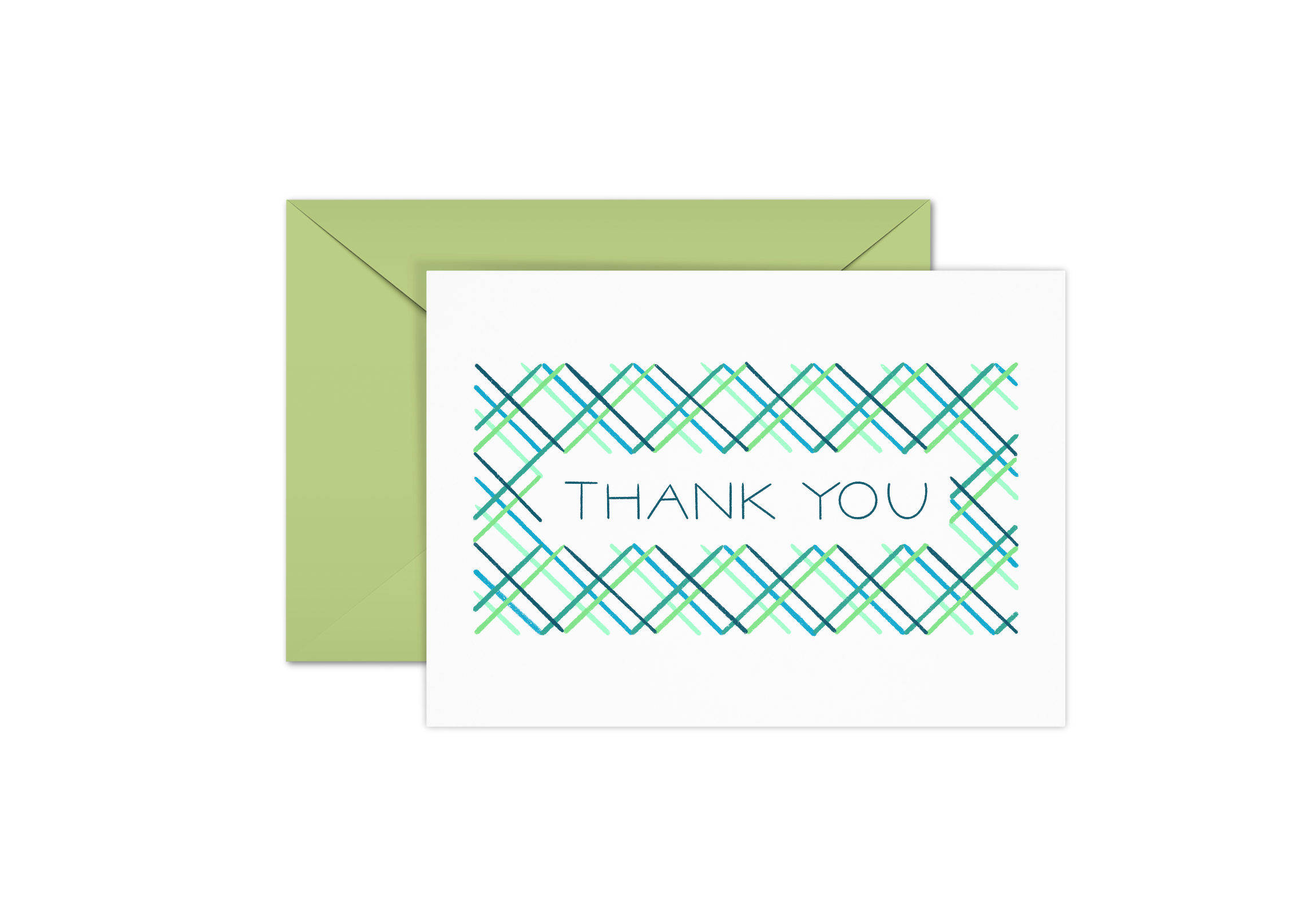 Plaid Thank You Card Set