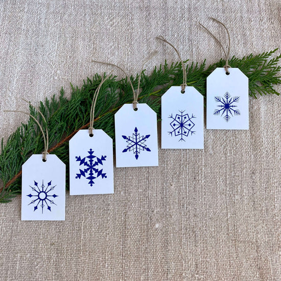 Snowflake gift tags
